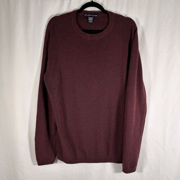 Exofficio Wool Blend Sweater Men's XXL Burgundy Long Sleeve Crew Neck Pullover - Picture 1 of 8